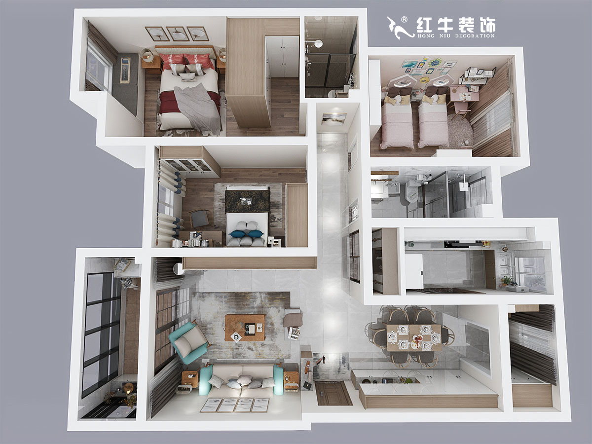 仇美蓉_雍福龙庭44-2-804-138㎡-新中式风格00鸟瞰图